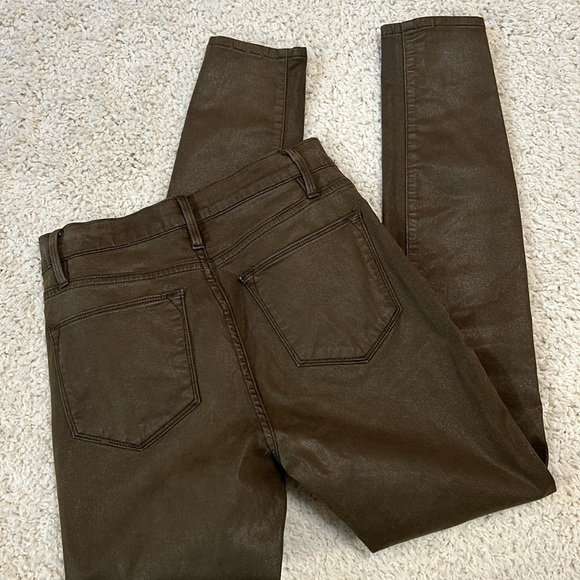 FRAME 25 Le High Skinny Coated cropped pants in EUC - Picture 9 of 13